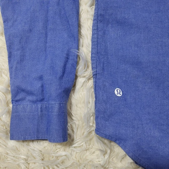 Lululemon Commission Long Sleeve Shirt Blue Mens Size Large! - Picture 14 of 14